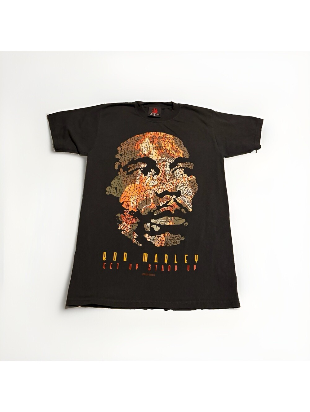 Vintage Bob Marley Shirt Mens Small Black Get Up Stand Up Zion Rootswear